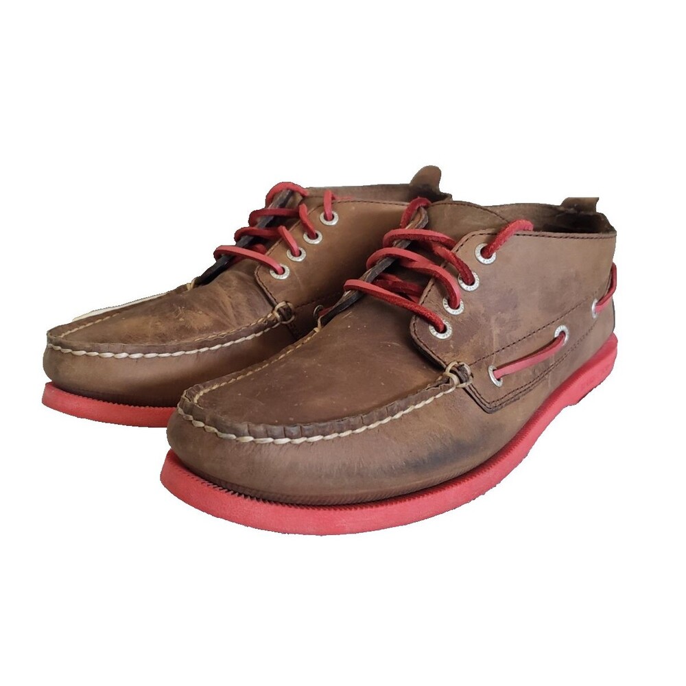 Sperry Men's Authentic Original Double Sole Chukka Leather Boots Shoe Size 9.5M